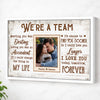 Personalized We’re A Team Canvas Wall Art Custom Photo Anniversary Gift For Husband And Wife Romantic Home Decor