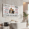 Personalized When I Say Love You More Canvas - Custom Couple Wall Art Anniversary Gift