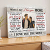 Personalized When I Say Love You More Canvas - Custom Couple Wall Art Anniversary Gift