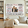Personalized When I Say Love You More Canvas - Custom Couple Wall Art Anniversary Gift
