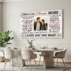 Personalized When I Say Love You More Canvas - Custom Couple Wall Art Anniversary Gift
