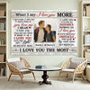 Personalized When I Say Love You More Canvas - Custom Couple Wall Art Anniversary Gift