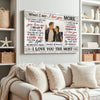 Personalized When I Say Love You More Canvas - Custom Couple Wall Art Anniversary Gift