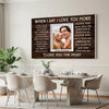 Personalized When I Say Love You More Canvas Wall Art For Couple Custom Photo Romantic Keepsake Husband And Wife