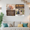 Personalized Years Together Canvas Wall Art Custom Photo Anniversary Gift Wedding For Couple