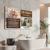 Personalized Years Together Canvas Wall Art Custom Photo Anniversary Gift Wedding For Couple