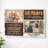 Personalized Years Together Canvas Wall Art Custom Photo Anniversary Gift Wedding For Couple - No Frame / 12x9