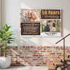 Personalized Years Together Canvas Wall Art Custom Photo Anniversary Gift Wedding For Couple