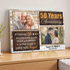 Personalized Years Together Canvas Wall Art Custom Photo Anniversary Gift Wedding For Couple