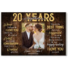 Personalized Years Together Canvas Wall Art Custom Photo Love Story Anniversary Gift For Husband And Wife