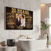 Personalized Years Together Canvas Wall Art Custom Photo Love Story Anniversary Gift For Husband And Wife
