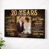 Personalized Years Together Canvas Wall Art Custom Photo Love Story Anniversary Gift For Husband And Wife - No Frame