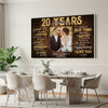 Personalized Years Together Canvas Wall Art Custom Photo Love Story Anniversary Gift For Husband And Wife