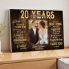 Personalized Years Together Canvas Wall Art Custom Photo Love Story Anniversary Gift For Husband And Wife