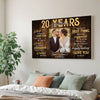 Personalized Years Together Canvas Wall Art Custom Photo Love Story Anniversary Gift For Husband And Wife
