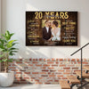 Personalized Years Together Canvas Wall Art Custom Photo Love Story Anniversary Gift For Husband And Wife