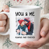 Personalized You And Me Always Forever Coffee Mug Custom Photo Couple Valentine’s Day Love Gift