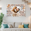 Personalized You Are The Missing Piece Couple Canvas Wall Art Custom Photo Anniversary Gift For Husband And Wife Couples